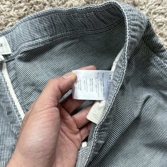 Octobre Editions Shorts Men’s Large Blue White Striped Drawstring Casual Pull On - Picture 4 of 6